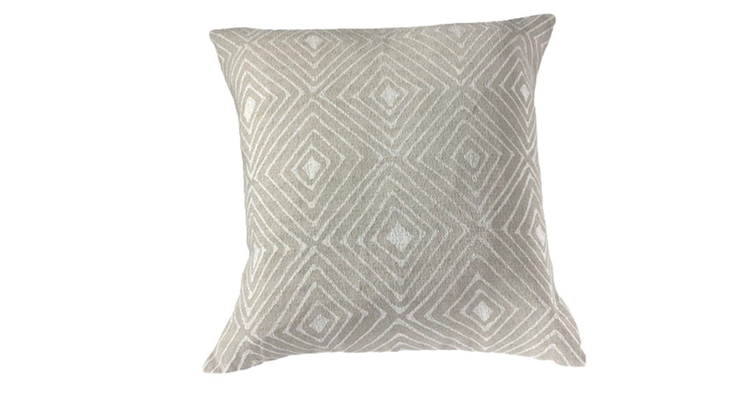 BATIQUA TAUPE  ZIG ZAG PATTERN  BATIK PILLOW COVER