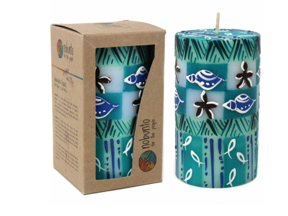 NOBUNTO HAND PAINTED PILLAR CANDLE