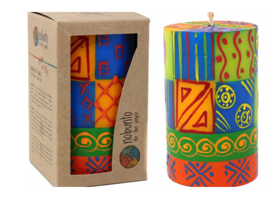 NOBUNTO HAND PAINTED PILLAR CANDLE